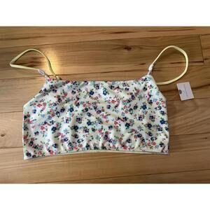 NWT Anthropologie S/M Renna Square-Neck Floral Bralette!